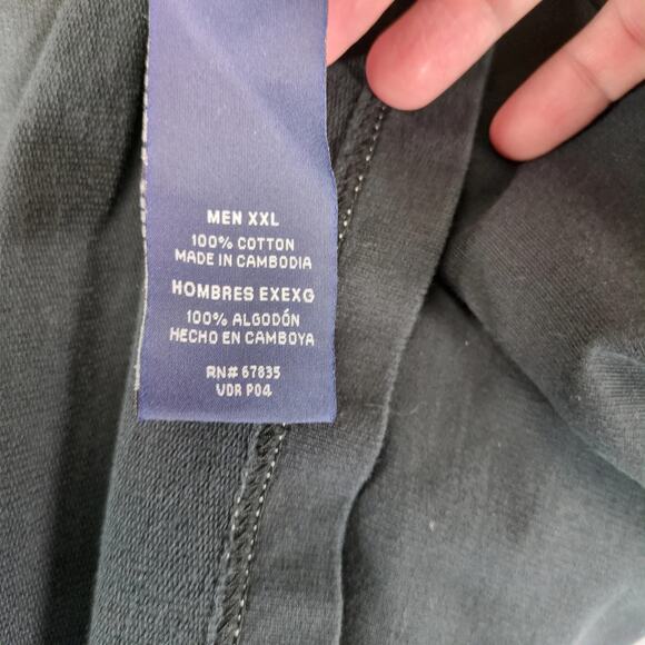 Vtg Nautica Pullover 1/4 Zip Sweatshirt Mens XXL Black White Stitching Mock Neck - Picture 4 of 10